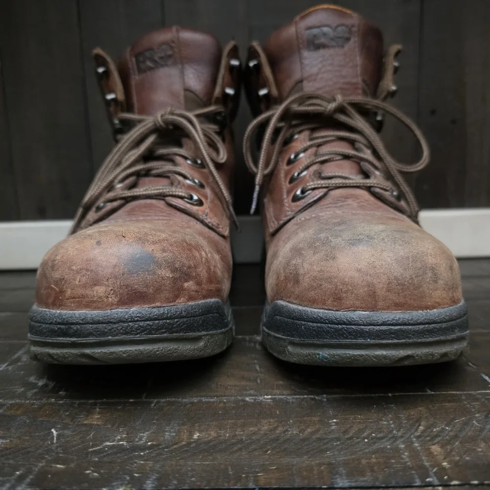 Timberland PRO Series Steel‎ Toe Safety Boots Womens 8.5M Brown Leather 26388